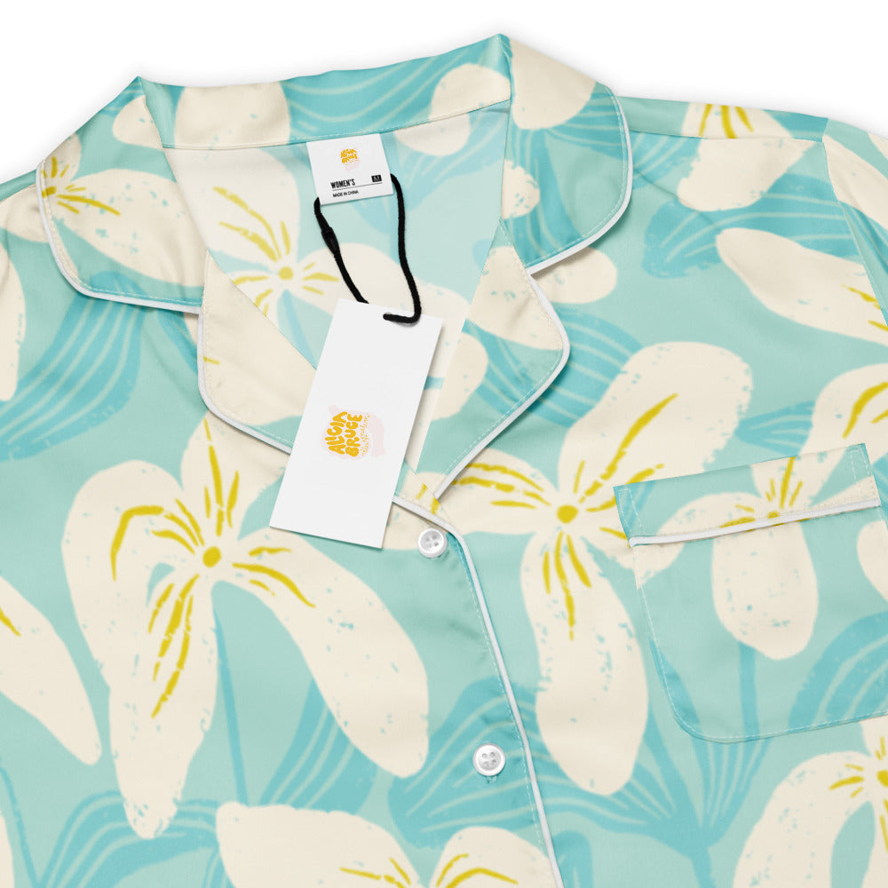 Pajama Top in Caribbean Blue